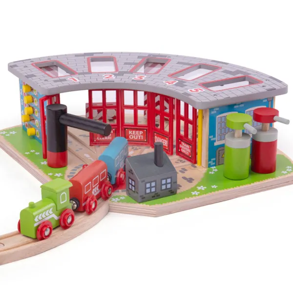 Bigjigs Rail Five Way Engine Shed
