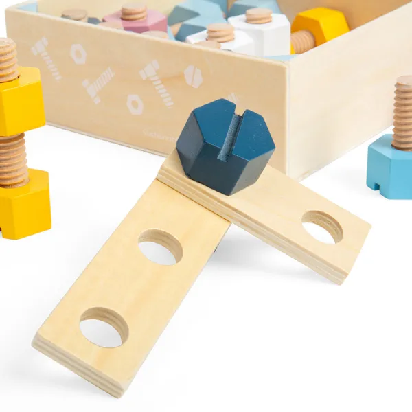Bigjigs Toys FSC® Certified Crate of Nuts & Bolts