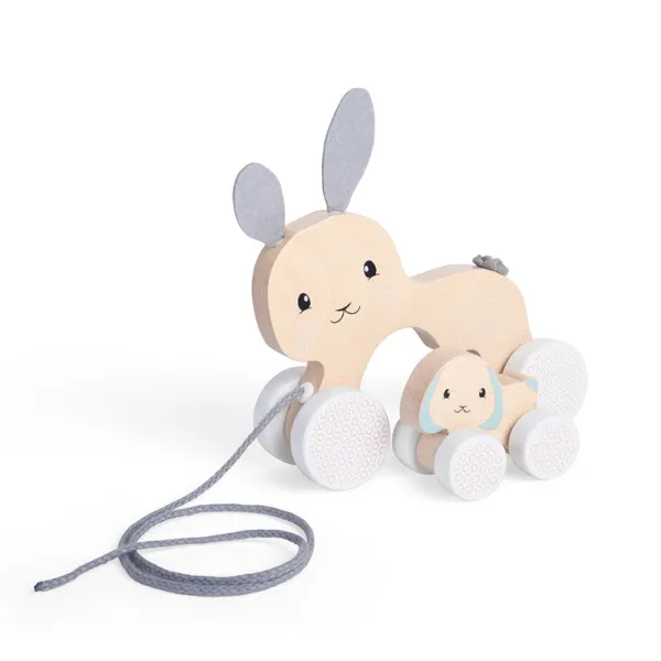 Bigjigs Toys FSC® Certified Pull Along Bunny & Baby