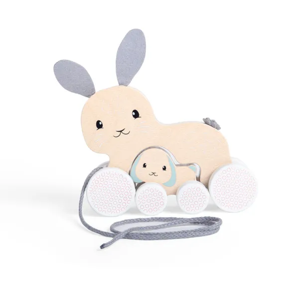 Bigjigs Toys FSC® Certified Pull Along Bunny & Baby
