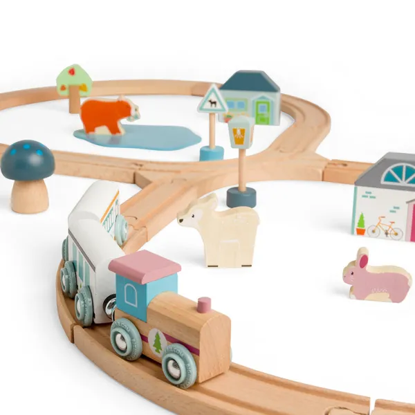 Bigjigs Toys FSC® Certified Train Set (Woodland Animal)