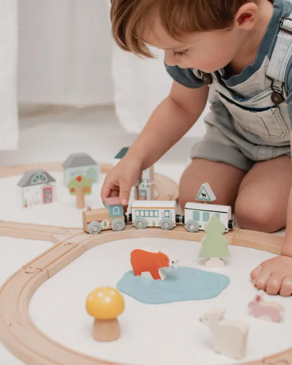 Bigjigs Toys FSC® Certified Train Set (Woodland Animal)