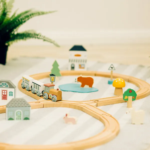 Bigjigs Toys FSC® Certified Train Set (Woodland Animal)
