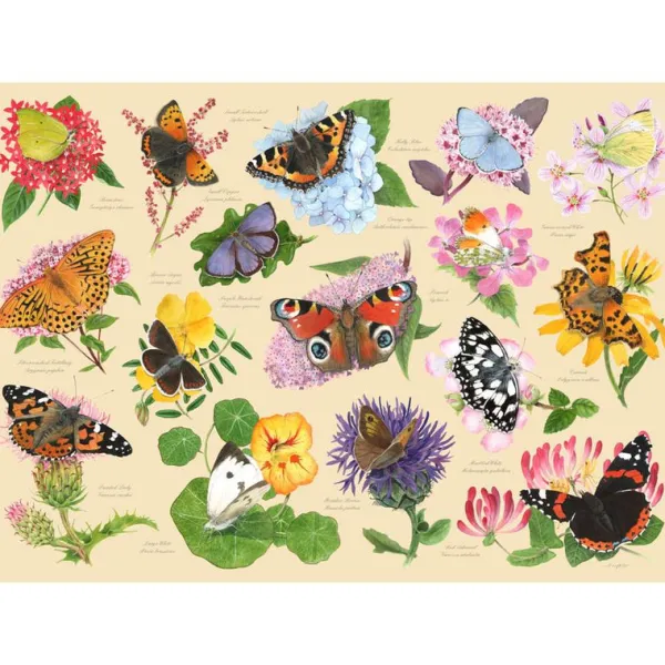 House of Puzzles - OG Garden Butterflies - 1000 Piece Jigsaw Puzzle