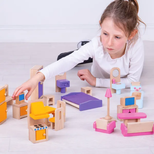 Bigjigs Heritage Playsets Heritage Playset Doll Furniture Set