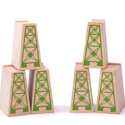 Bigjigs Rail High Level Blocks (Pack of 12)