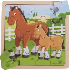 Bigjigs Toys Horse & Foal Puzzle