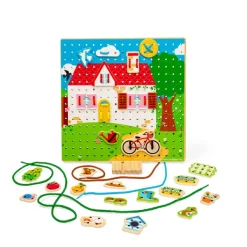 Bigjigs Toys House Lace-A-Shape