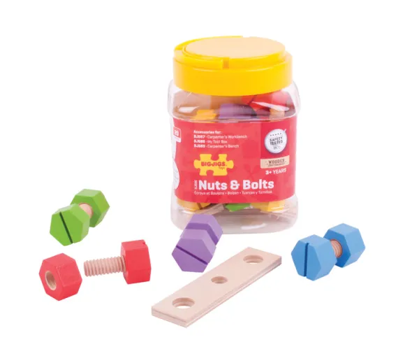 Bigjigs Toys Jar of Nuts and Bolts