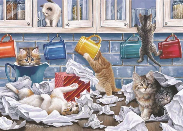 House of Puzzles Kitty Litter - BIG 250 Piece Jigsaw Puzzle