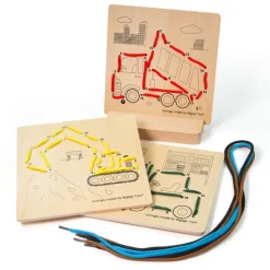 Bigjigs Toys Lacing by Numbers - Construction