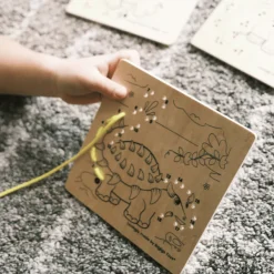 Bigjigs Toys Lacing by Numbers - Dinosaur