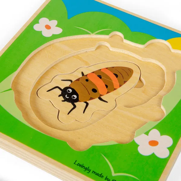 Bigjigs Toys Lifecycle Layer Puzzle - Ladybug