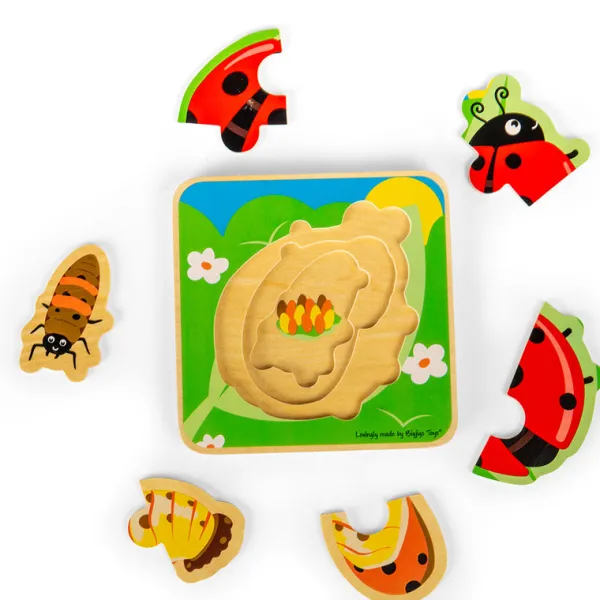 Bigjigs Toys Lifecycle Layer Puzzle - Ladybug