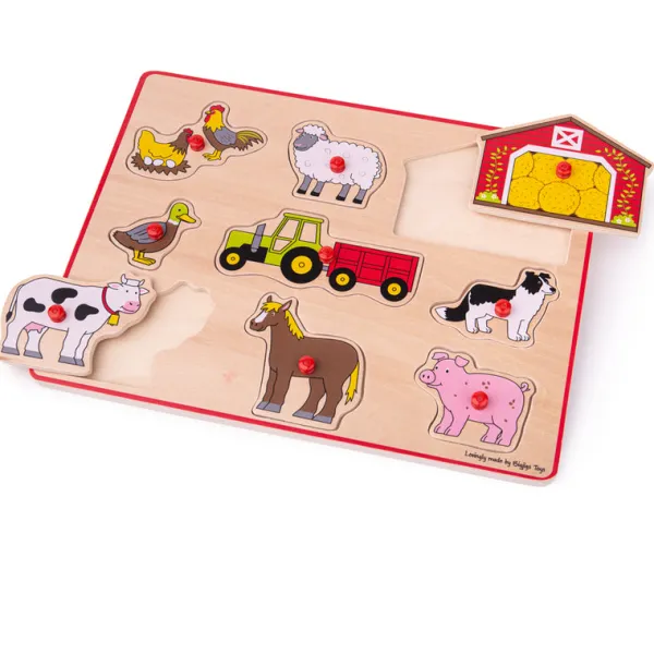 Bigjigs Toys Lift Out Puzzle - Farm