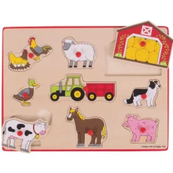 Bigjigs Toys Lift Out Puzzle - Farm