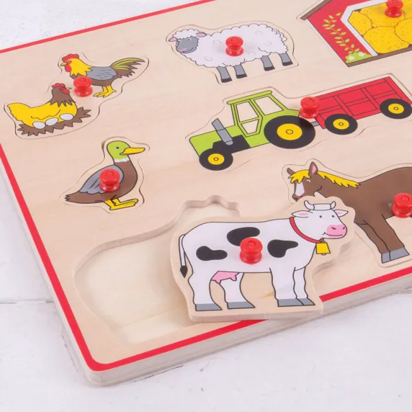 Bigjigs Toys Lift Out Puzzle - Farm
