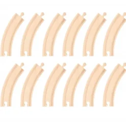 Bigjigs Rail Long Curves (Pack of 12)