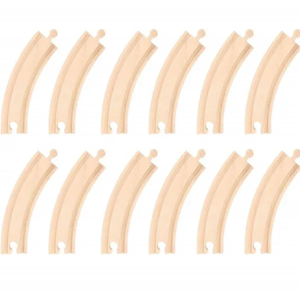 Bigjigs Rail Long Curves (Pack of 12)