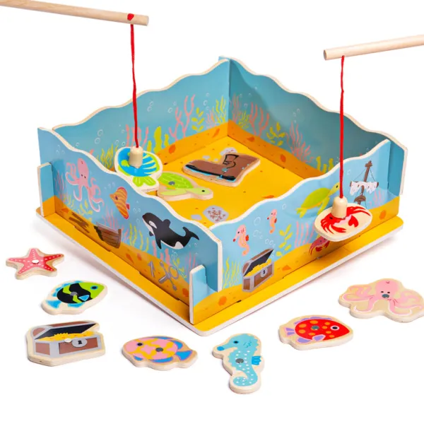 Bigjigs Toys Magnetic Fishing Game with Base