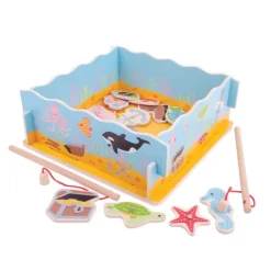 Bigjigs Toys Magnetic Fishing Game with Base