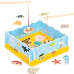 Bigjigs Toys Magnetic Fishing Game with Base