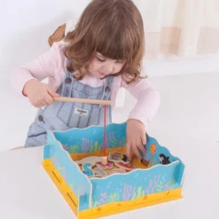 Bigjigs Toys Magnetic Fishing Game with Base