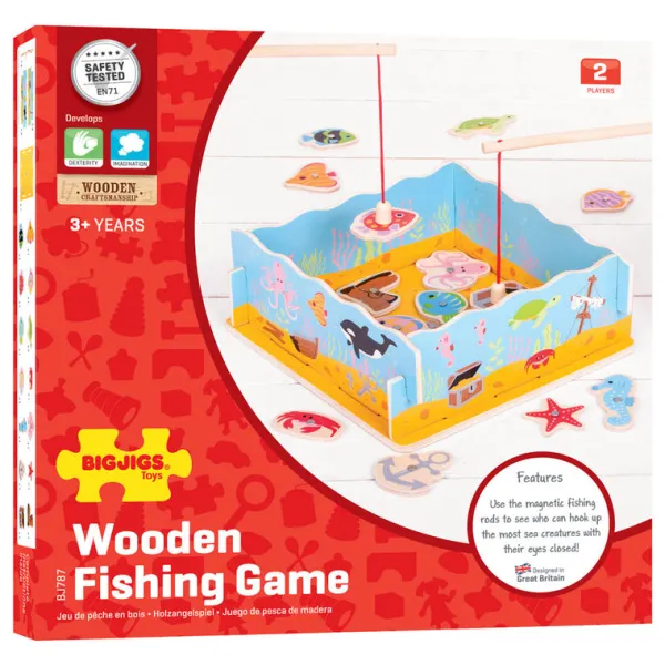 Bigjigs Toys Magnetic Fishing Game with Base