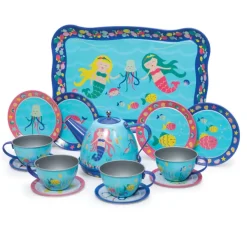 Schylling Mermaid Tin Tea Set