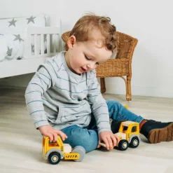Bigjigs Toys Mini Blue Tractor