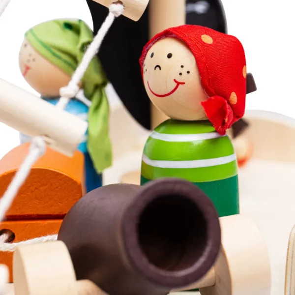Bigjigs Toys Mini Pirate Ship Playset