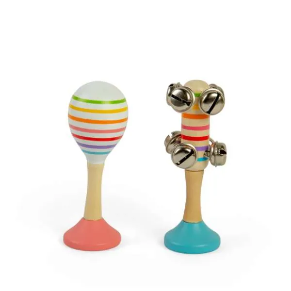Bigjigs Toys Musical Shakers - Pink + Blue