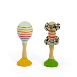 Bigjigs Toys Musical Shakers - Yellow + Green