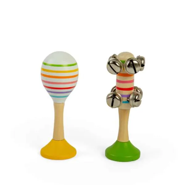 Bigjigs Toys Musical Shakers - Yellow + Green