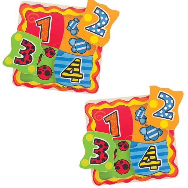 Bigjigs Toys My First Matching Numbers Puzzle (Pack of 2)