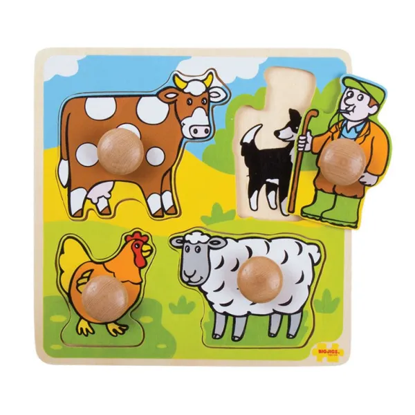 Bigjigs Toys My First Peg Puzzle Farm