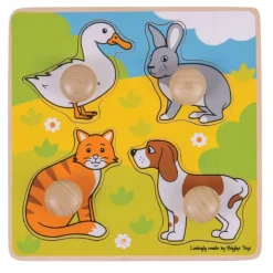 Bigjigs Toys My First Peg Puzzle (Pets)