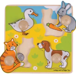 Bigjigs Toys My First Peg Puzzle (Pets)