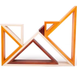 Bigjigs Toys Natural Wooden Stacking Triangles