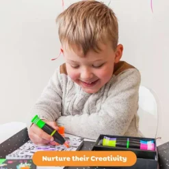 Tiger Tribe Neon Colouring Set - Outer Space