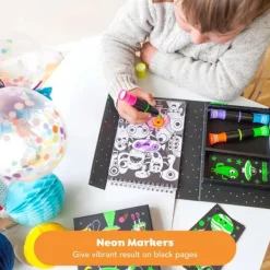 Tiger Tribe Neon Colouring Set - Outer Space