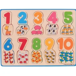 Bigjigs Toys Number and Colour Matching Puzzle