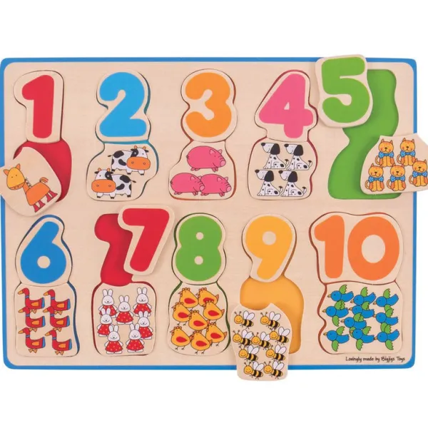 Bigjigs Toys Number and Colour Matching Puzzle