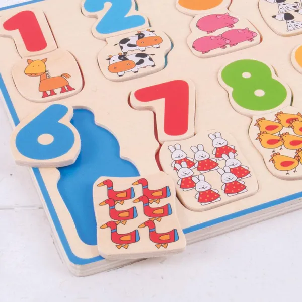 Bigjigs Toys Number and Colour Matching Puzzle