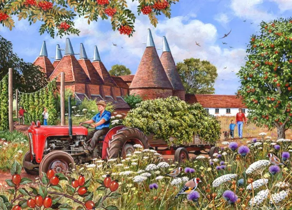 House of Puzzles Oast Houses - BIG 500 Piece Jigsaw Puzzle