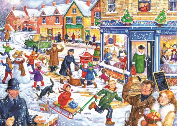 House of Puzzles Out In The Snow - BIG 250 Piece Jigsaw Puzzle