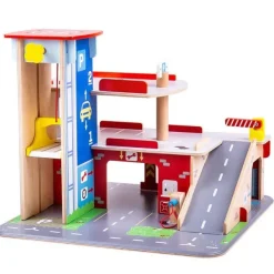 Bigjigs Heritage Playsets Park & Play Garage