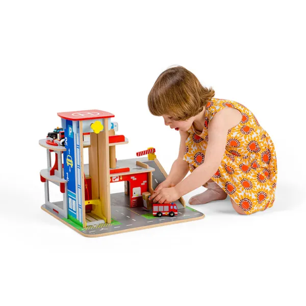 Bigjigs Heritage Playsets Park & Play Garage