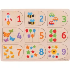 Bigjigs Toys Picture and Number Matching Puzzle