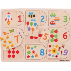 Bigjigs Toys Picture and Number Matching Puzzle